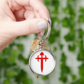 Cross of Saint James The Red Sword‑Shaped Emblem キーホルダー (手)