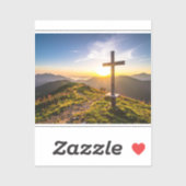 Cross on hill シール (シート)
