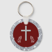 Cross Praying Hands Church Anniversary Souvenirs キーホルダー (裏面)
