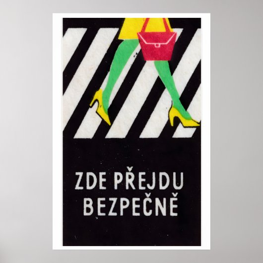 Cross Road Safely - Matchbox Print - Aesthetic ポスター (正面)