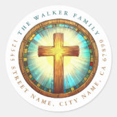 Cross Round Stickers ラウンドシール (正面)