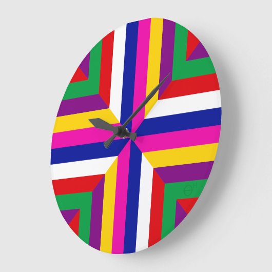 Cross-section of a Star - Blue/Magenta - Balanced ラージ壁時計 (傾斜)