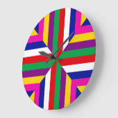 Cross-section of a Star - Green/Red - Balanced ラージ壁時計 (傾斜)