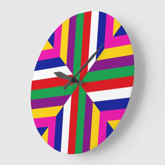 Cross-section of a Star - Green/Red - Balanced ラージ壁時計 (傾斜)