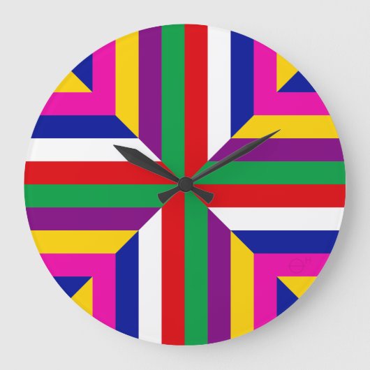 Cross-section of a Star - Green/Red - Balanced ラージ壁時計 (正面)