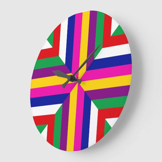 Cross-section of a Star - Magenta/Yellow-Balanced  ラージ壁時計 (傾斜)