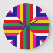 Cross-section of a Star - Purple/Green - Balanced  ラージ壁時計 (正面)