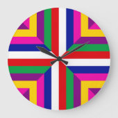 Cross-section of a Star – Red/White – Balanced ラージ壁時計 (正面)