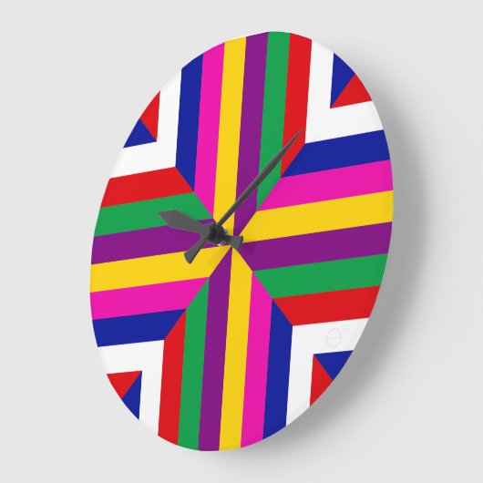 Cross-section of a Star - Yellow/Purple -Balanced  ラージ壁時計 (傾斜)