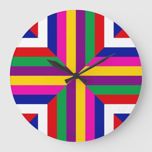 Cross-section of a Star - Yellow/Purple -Balanced  ラージ壁時計 (正面)