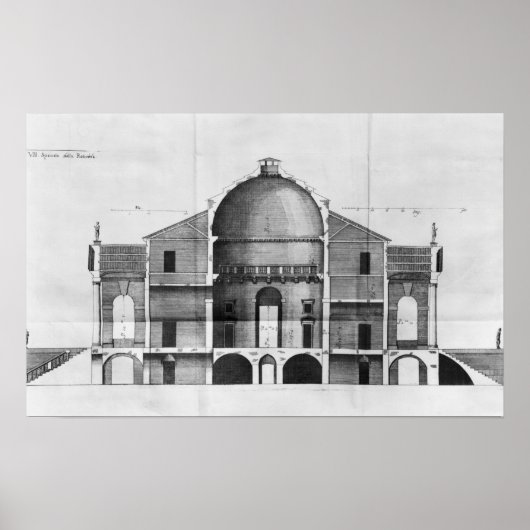 Cross-section of the Villa Rotonda near ポスター (正面)