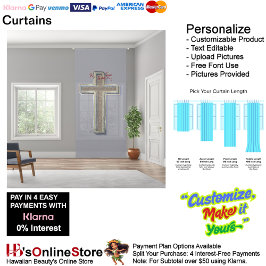 Cross Sheer Curtain Grey Background 127 x 274.3cm
