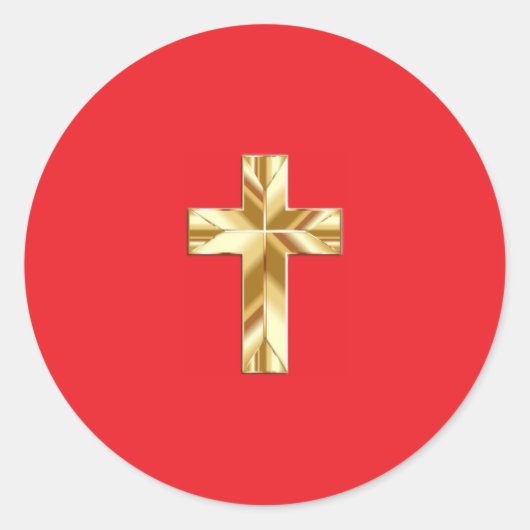 cross sticker ラウンドシール (正面)