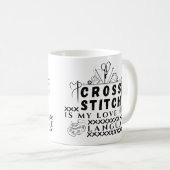  Cross Stitch Is My Love Language - X-Stitch Lover コーヒーマグカップ (正面右)