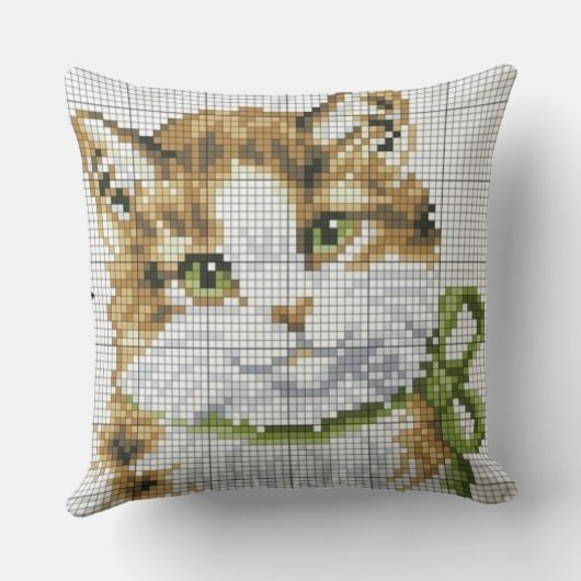 Cross Stitch Kitten  クッション (裏面)