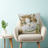 Cross Stitch Kitten  クッション (椅子)