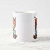 Cross Stitch Woman Design- Craft Lover ジャンボコーヒーマグカップ (正面)