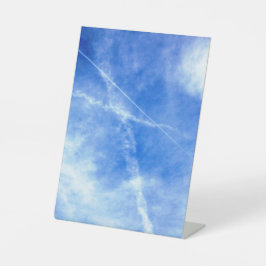 Cross Streaks In Sky Photo 台座サイン