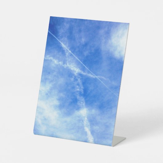 Cross Streaks In Sky Photo 台座サイン (正面)