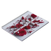 cross tattoo flower 18 ノートブック (左側)