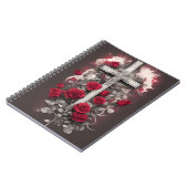 cross tattoo flower 1 ノートブック (左側)