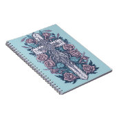 cross tattoo flower 20 ノートブック (右側)