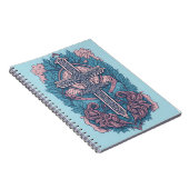 cross tattoo flower 23 ノートブック (右側)