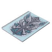 cross tattoo flower 26 ノートブック (左側)