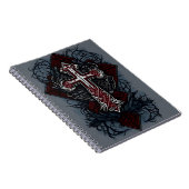 cross tattoo flower 28 ノートブック (右側)