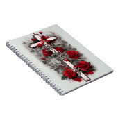 cross tattoo flower 2 ノートブック (右側)