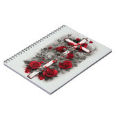 cross tattoo flower 2 ノートブック (左側)