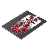 cross tattoo flower 6 ノートブック (左側)