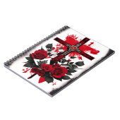 cross tattoo flower 7 ノートブック (左側)