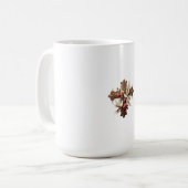 Cross with Doves – Christian Faith Inspirational D コーヒーマグカップ (正面左)