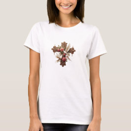 Cross with Doves – Christian Faith Inspirational D Tシャツ