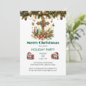 Cross with Stars and Candles Christmas 招待状 (スタンド正面)