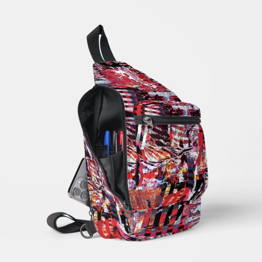 Crossbody Bag – Fragmented Pulse スリングバッグ (見開き)