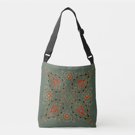 Crossbody Bag with Uzbek Design クロスボディバッグ (正面)
