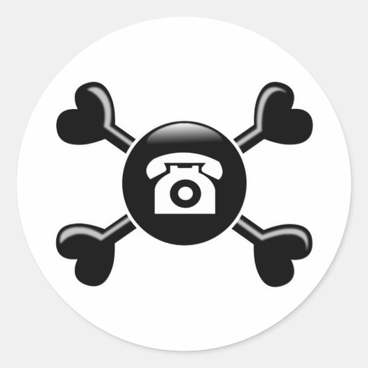 Crossbones電話 ラウンドシール (正面)