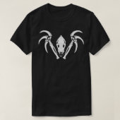 Crossbones Therizinosaurusホワイト Tシャツ (デザイン正面)