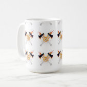 Crossed Fantasy Axes with Fiery Energy – Powerful  コーヒーマグカップ (正面左)