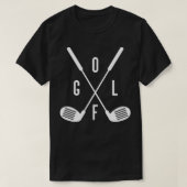 Crossed Golf Clubs For Golf Player Tシャツ (デザイン正面)