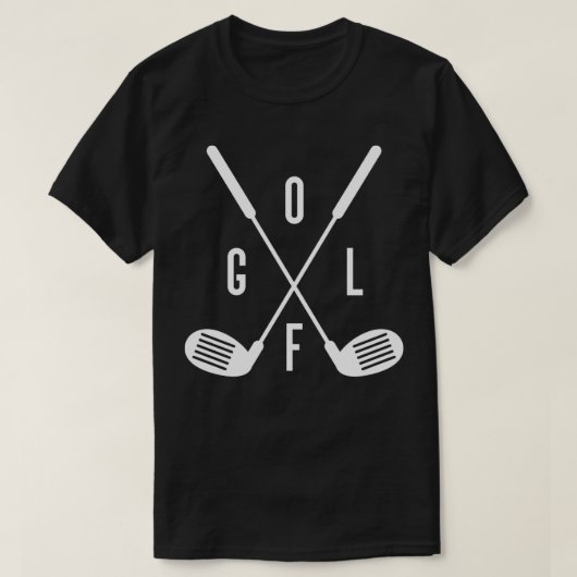 Crossed Golf Clubs For Golf Player Tシャツ (デザイン正面)