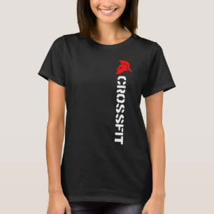 CROSSFITのスパルタ式の女性体育館の訓練の上WEIGHTLIF Tシャツ