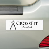 CrossFitのロゴの黒 バンパーステッカー (車上)
