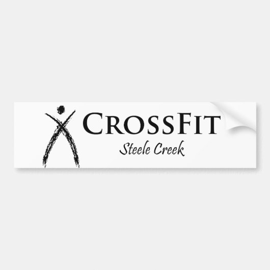 CrossFitのロゴの黒 バンパーステッカー (正面)