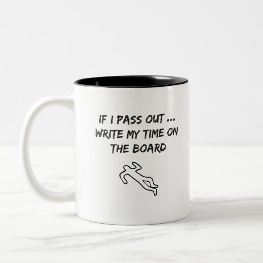 Crossfitインスパイアノベルティのおもしろい ツートーンマグカップ (左)