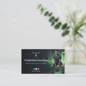 CrossFit Coach Business | Modern Power Green 名刺 (スタンド正面)