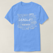 Crossfit Deadlift Squats Burpees White Edition Tシャツ (デザイン正面)