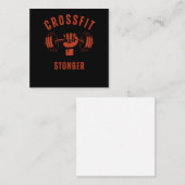 CrossFit Stronger--Power & Strength Mindset スクエア名刺 (正面/裏面)